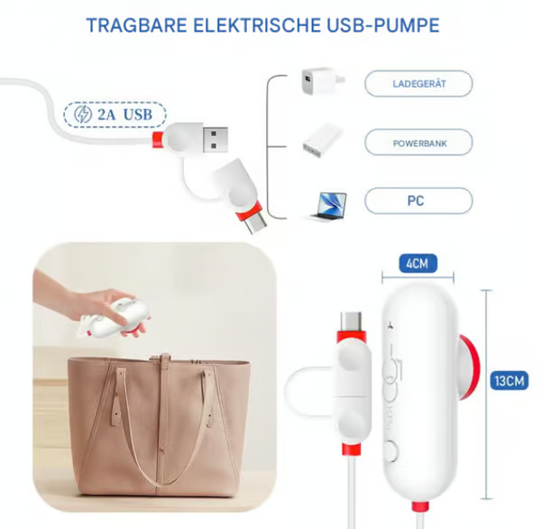 Electric Vacuum Compression Bag - Save space and travel light!