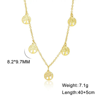 Curved Tree Fashion Simple Stainless Steel Necklace Advibe Studio