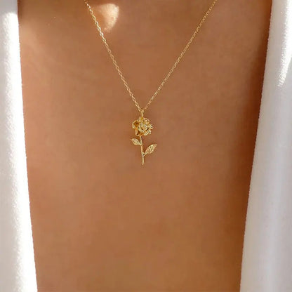 Fashion Alloy Flower Necklace For Minority Women Advibe Studio