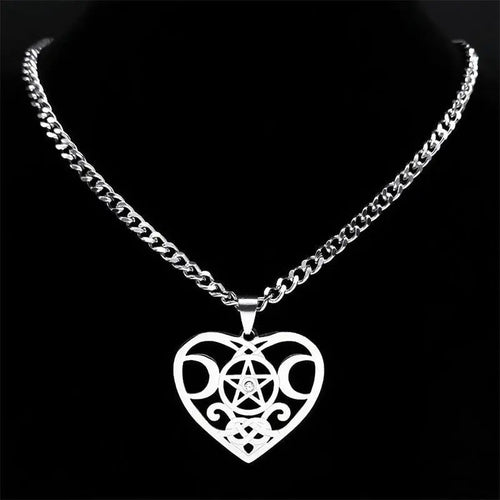 Stainless Steel Triple Moon Five-pointed Star Pendant Ornaments Advibe Studio