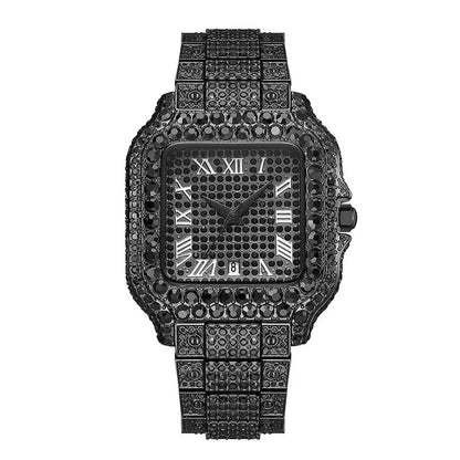Straight European Hip Hop Diamond Quartz Wrist Watch Advibe Studio