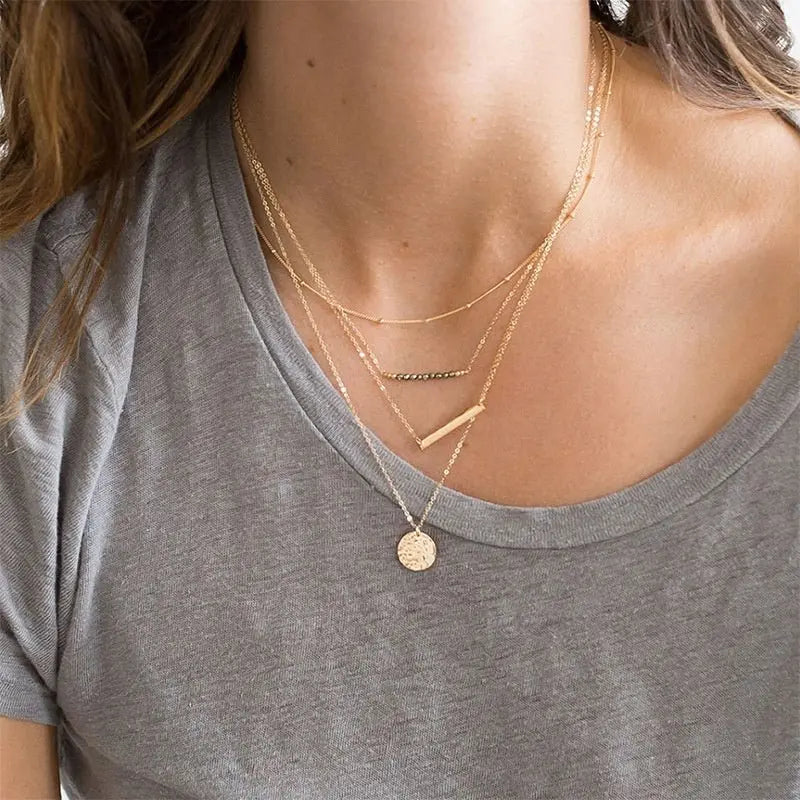Women's Stainless Steel Gold-plated Short Necklace Advibe Studio